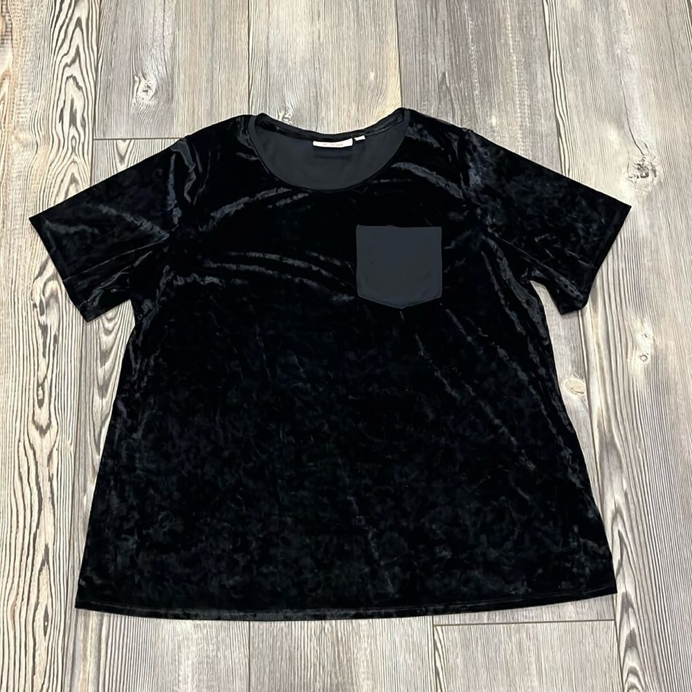 Evri Black Velour Top